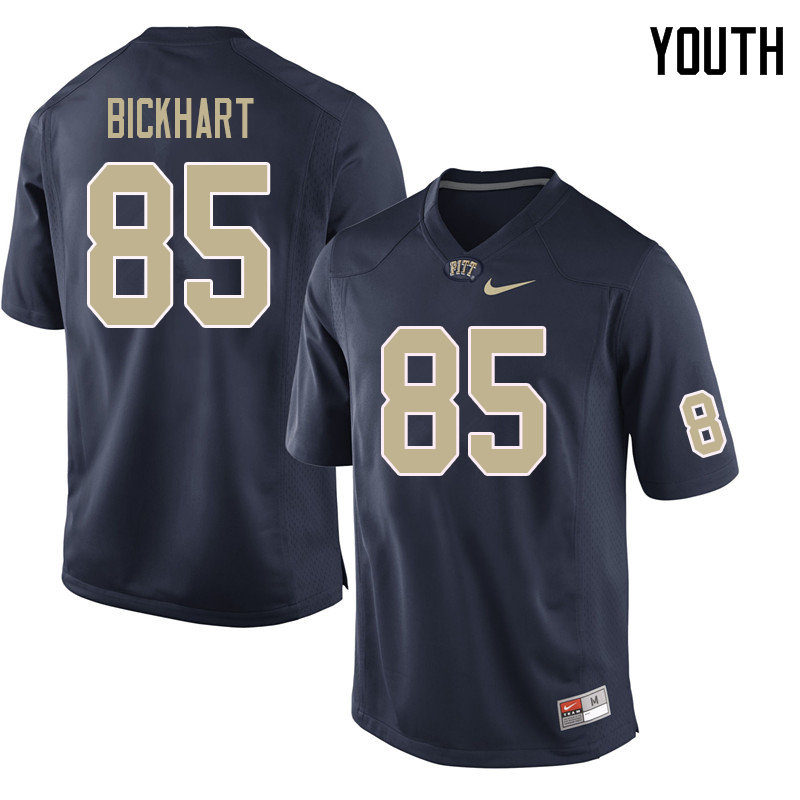 Youth #85 Garrett Bickhart Pittsburgh Panthers College Football Jerseys Sale-Navy